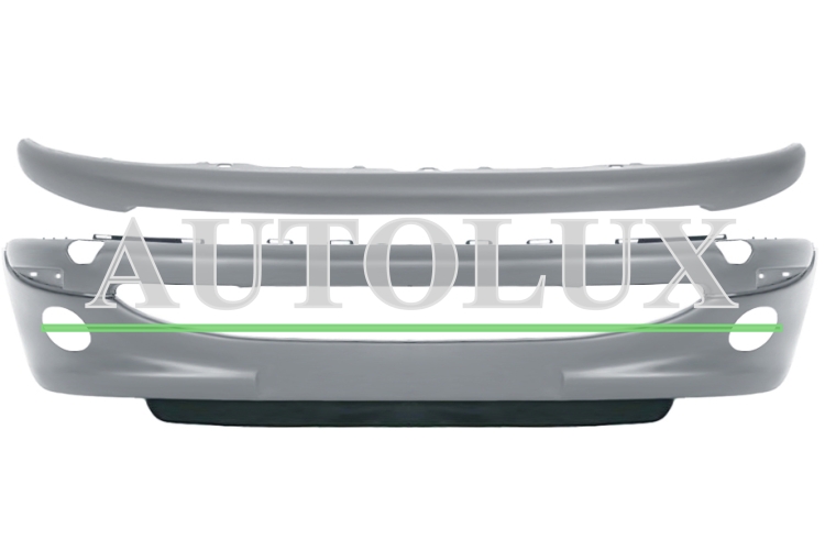 Parachoques peugeot 206 1998-2008 delantero / con antinieblas / imprimado / con moldura imprimada.  Referencia OE:7401N3