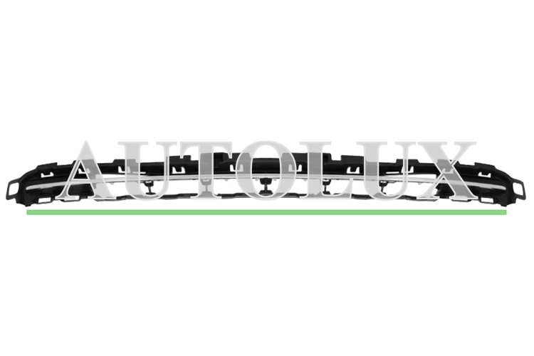 Rejilla peugeot 207 2009-2012 parachoques delantero / superior / moldura cromada / central.  Referencia OE:7422C1