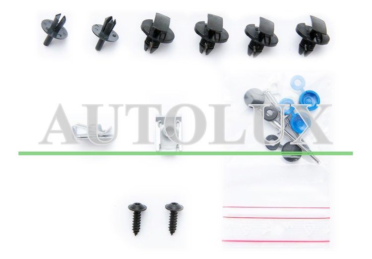 Juego fijaciones paragolpes peugeot 307 2005-2007 trasero