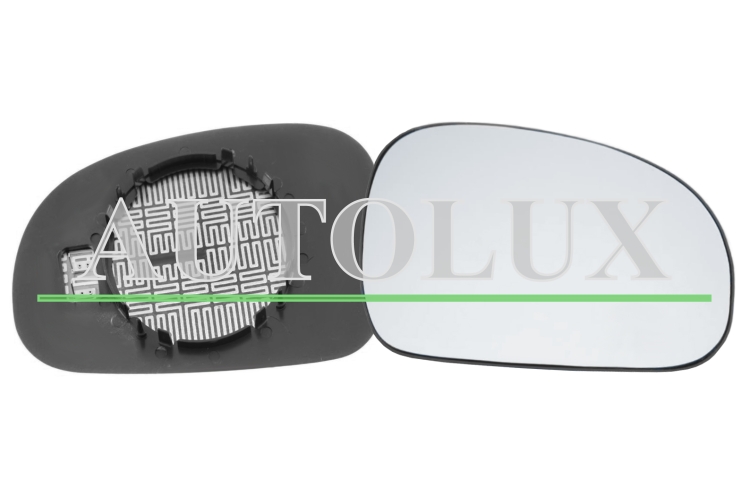 Cristal espejo retrovisor peugeot 406 1999-2004 con soporte / termico / convexo / azul / derecho.  Referencia OE:8151T3