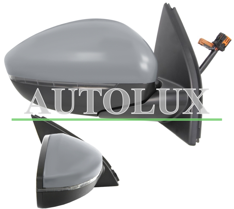 Espejo retrovisor peugeot 308 2017-2021 electrico / termico / piloto intermitente / luz cortesia / abatible electricamente / sonda / imprimado / derecho.  Referencia OE:1611508780