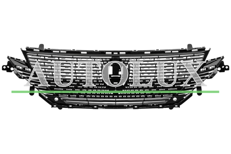 Rejilla peugeot 308 2021-> frente / negra brillante / con insertos cromados / con sensor.  Referencia OE:16819720XU