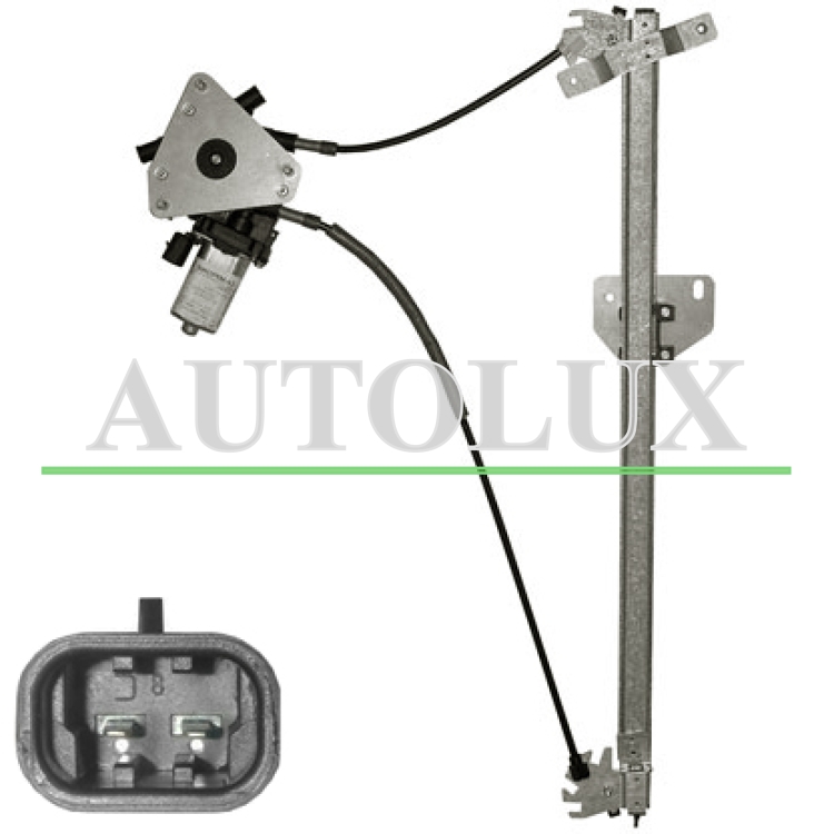 Elevalunas renault espace 1990-1996 electrico / con motor / 2 pins / delantero derecho.  Referencia OE:6025171024