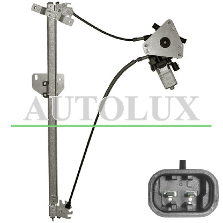 Elevalunas renault espace 1990-1996 electrico / con motor / 2 pins / delantero izquierdo.  Referencia OE:6025171025