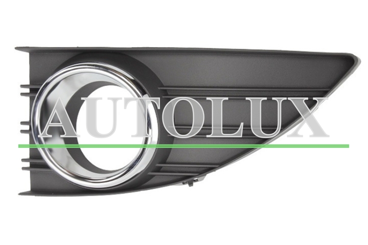 Rejilla renault fluence 2009-2013 parachoques delantero / con antiniebla / cromado / izquierda.  Referencia OE:261523809R