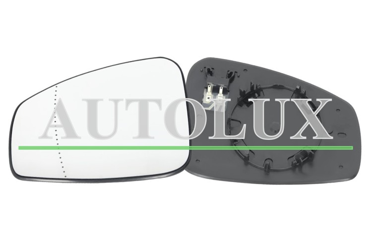 Cristal espejo retrovisor renault megane 2008-2012 con soporte / termico / asferico / izquierdo.  Referencia OE:963660005R
