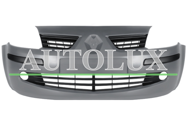 Parachoques renault modus 2004-2008 delantero / con antinieblas / integral / imprimado.  Referencia OE:620221904R