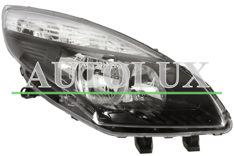 Faro delantero renault scenic 2009-2012 base negra / derecho.  Referencia OE:260108250R