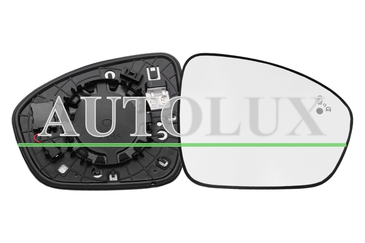 Cristal espejo retrovisor renault arkana 2020-> con soporte / termico / side assist / convexo / derecho.  Referencia OE:963650020R