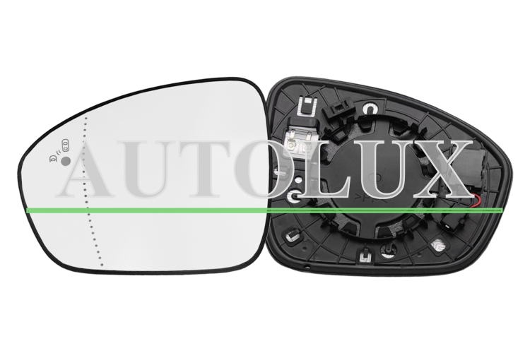 Cristal espejo retrovisor renault arkana 2020-> con soporte / termico / side assist / asferico / izquierdo.  Referencia OE:963666702R