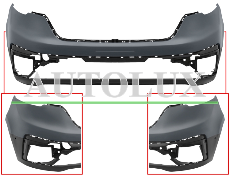 Parachoques renault trafic 2021-> delantero / con sensor / imprimado parcial.  Referencia OE:620227490R