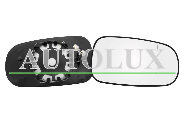 Cristal espejo retrovisor saab 93 2002-2007 con soporte / termico / asferico / derecho.  Referencia OE:12795610