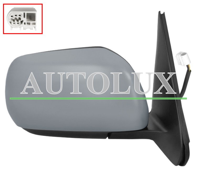 Espejo retrovisor suzuki grand vitara 2005-2008 electrico / termico / abatible electricamente / imprimado / derecho.  Referencia OE:84702