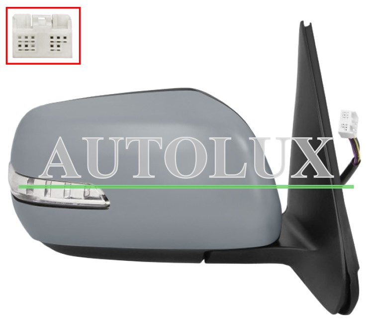 Espejo retrovisor suzuki grand vitara 2013-2015 electrico / termico / piloto intermitente / abatible electricamente / imprimado / derecho.  Referencia OE:84701