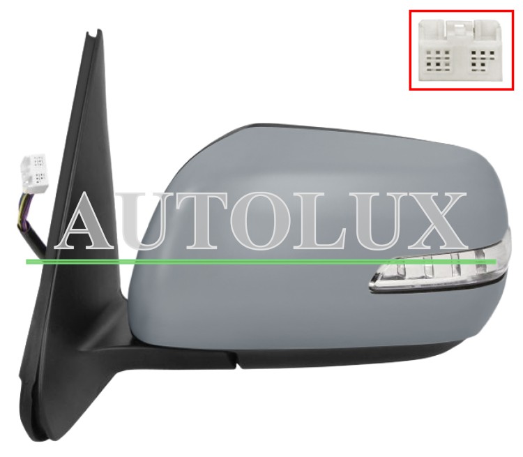 Espejo retrovisor suzuki grand vitara 2013-2015 electrico / termico / piloto intermitente / abatible electricamente / imprimado / izquierdo.  Referencia OE:84702