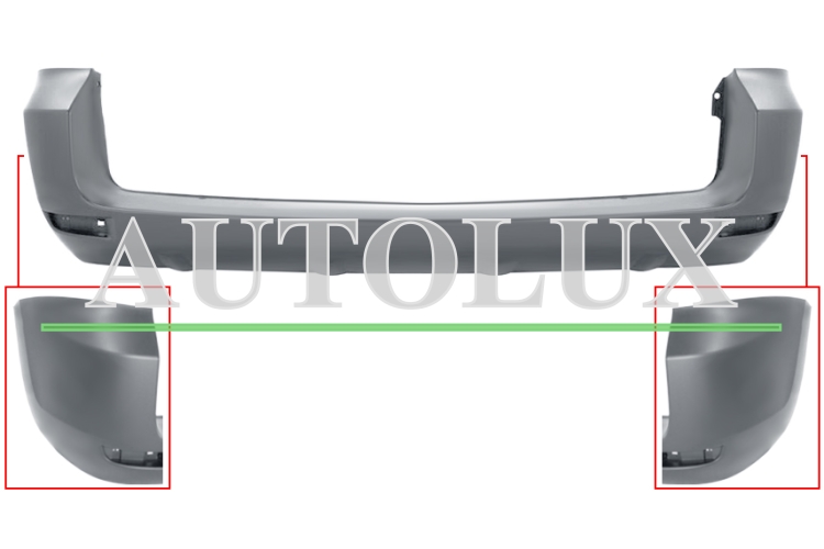 Parachoques toyota rav4 2006-2009 trasero / sin molduras.  Referencia OE:5215942905
