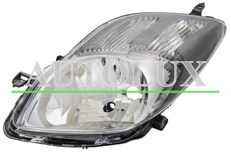 Faro delantero toyota yaris 2009-2011 tipo valeo / base negra / izquierdo.  Referencia OE:811700D350