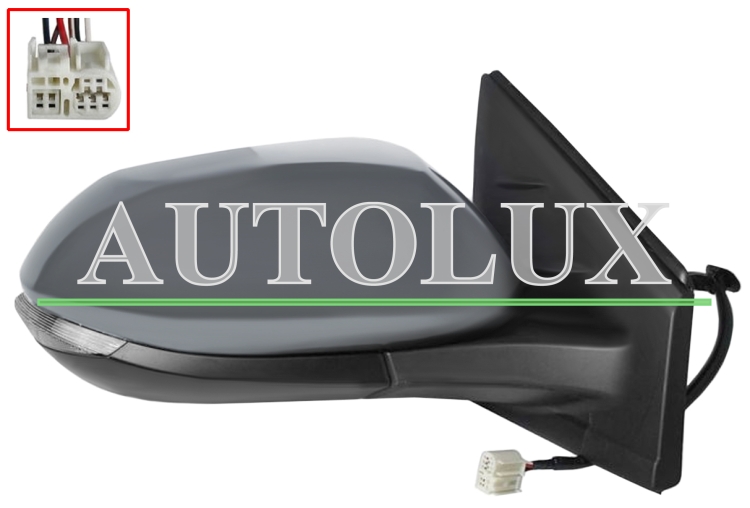 Espejo retrovisor toyota yaris 2020-2024 electrico / termico / piloto intermitente / imprimado / derecho.  Referencia OE:97915