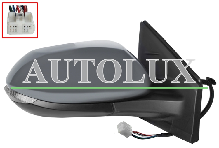 Espejo retrovisor toyota yaris 2020-2024 electrico / termico / piloto intermitente / abatible electricamente / imprimado / derecho.  Referencia OE:97915