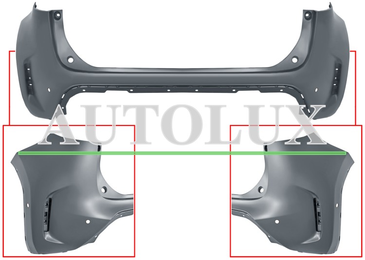 Parachoques TOYOTA Yaris cross 2020-> trasero - Ref. OE: 52159YP920 Parachoques toyota yaris cross 2020-> trasero / con 4 sensor / con park assist / imprimado.  Referencia OE:52159YP920