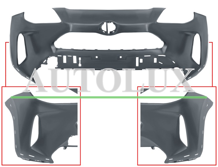 Parachoques TOYOTA Yaris cross 2020-> delantero - Ref. OE: 52119YP957 Parachoques toyota yaris cross 2020-> delantero / style / agujeros moldura central / imprimado.  Referencia OE:52119YP957