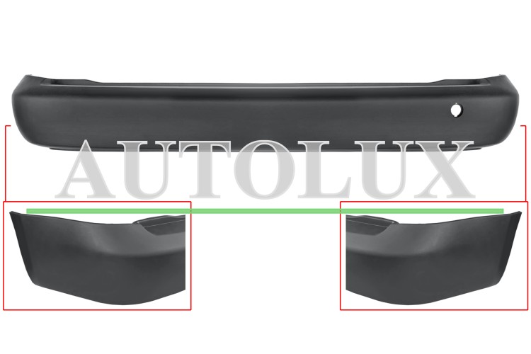 Parachoques VOLKSWAGEN Caddy 2004-2010 trasero - Ref. OE: 2K0807417E7G9 Parachoques volkswagen caddy 2004-2010 trasero / chasis corto. Referencia OE:2K0807417E7G9