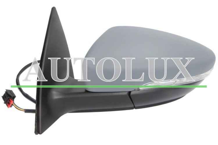 Espejo retrovisor volkswagen eos 2010-2015 electrico / termico / piloto intermitente / luz cortesia / abatible electricamente / memoria / imprimado / izquierdo