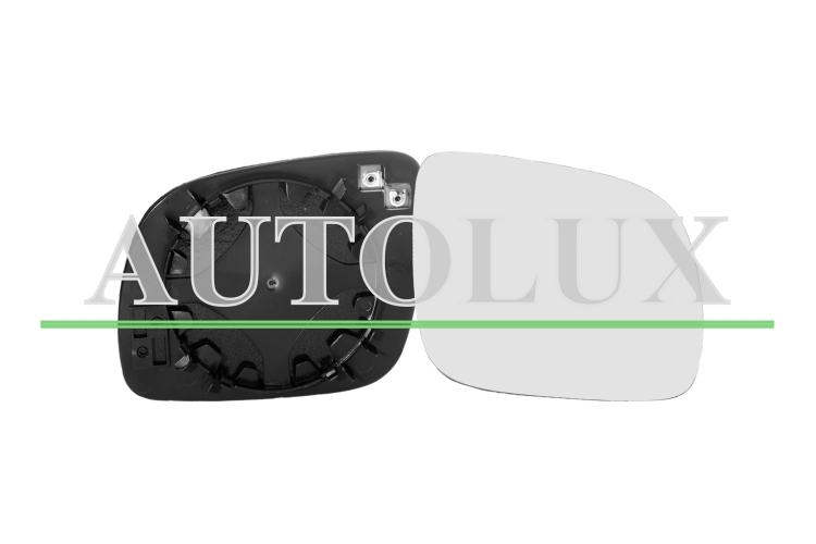 Cristal espejo retrovisor volkswagen polo 1999-2001 con soporte / termico / convexo / pequeño / derecho