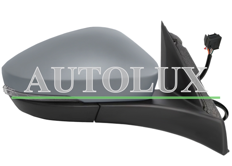 Espejo retrovisor volkswagen t-roc 2017-2022 electrico / termico / piloto intermitente / luz cortesia / abatible electricamente / memoria / imprimado / derecho.  Referencia OE:2GA857508CS9B9