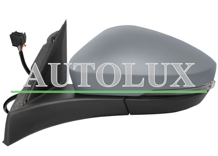 Espejo retrovisor volkswagen t-roc 2017-2022 electrico / termico / piloto intermitente / luz cortesia / abatible electricamente / imprimado / izquierdo.  Referencia OE:2GA857507CT9B9