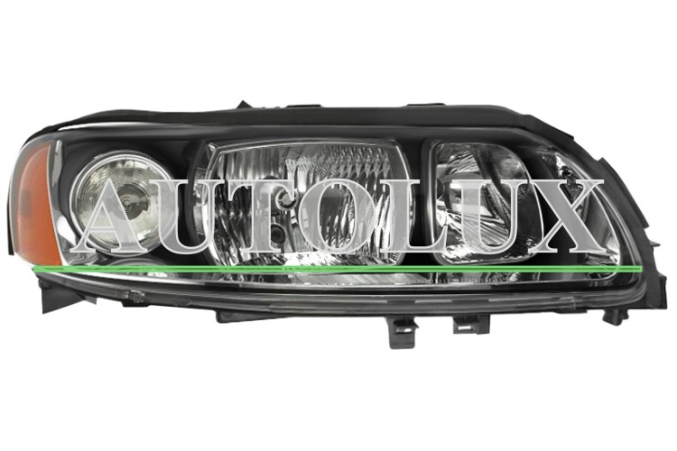 Faro delantero volvo s60 2005-2010 base negra / con motor / derecho.  Referencia OE:30648203
