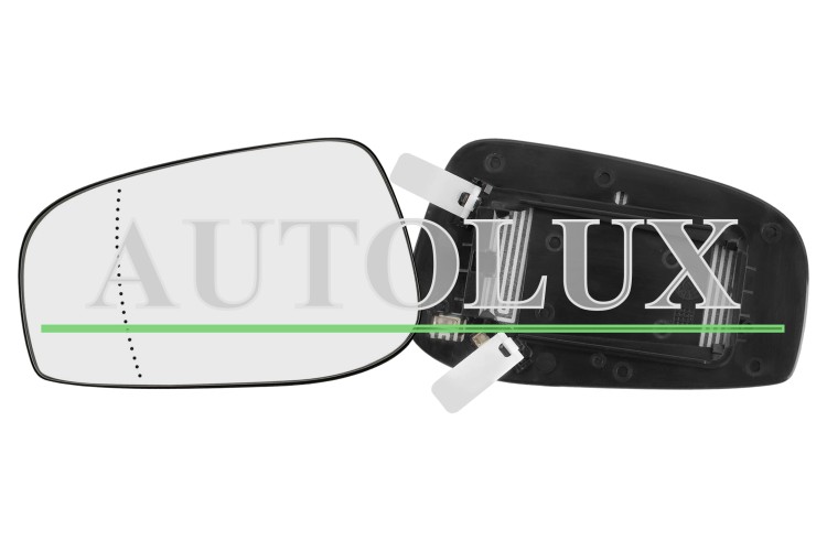 Cristal espejo retrovisor volvo s60 2005-2007 con soporte / termico / asferico / izquierdo.  Referencia OE:30634719