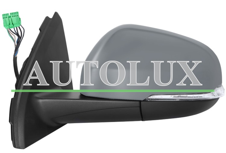 Espejo retrovisor volvo s60 2010-2014 electrico / termico / piloto intermitente / luz cortesia / memoria / con sonda / imprimado / izquierdo.  Referencia OE:31402595