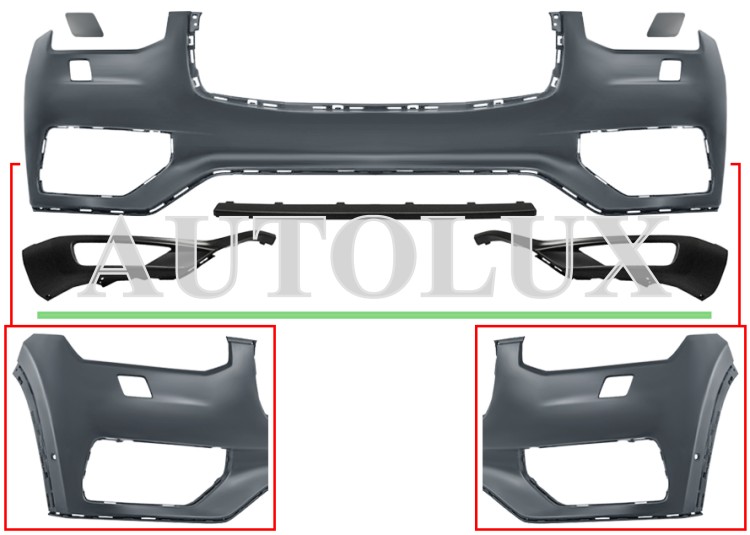 Parachoques volvo xc90 2015-2019 delantero / con sensor / con park assist / con lavafaros / con molduras / imprimado.  Referencia OE:39841726