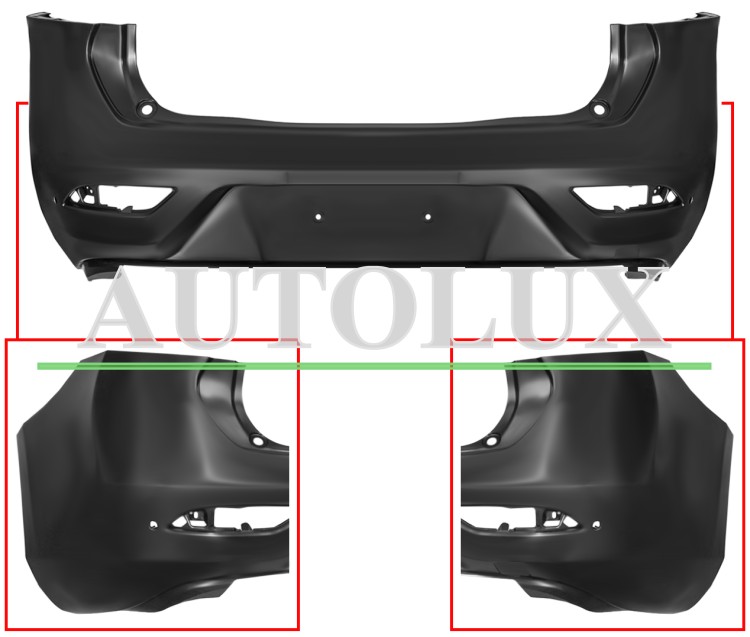 Parachoques volvo v40 2012-2016 trasero / con sensor.  Referencia OE:39820426