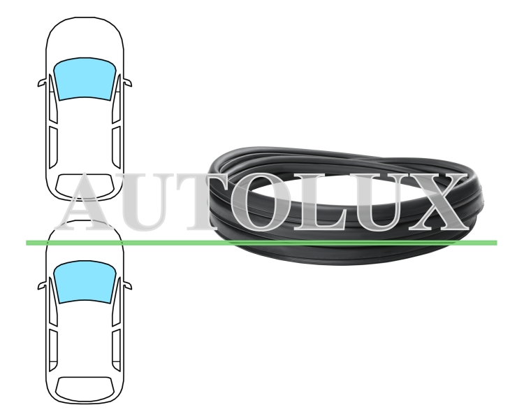 Moldura parabrisas citroen ax 1992-1996 3/5 puertas / delantera / rollo 25 m. Referencia Eurocode: 1447