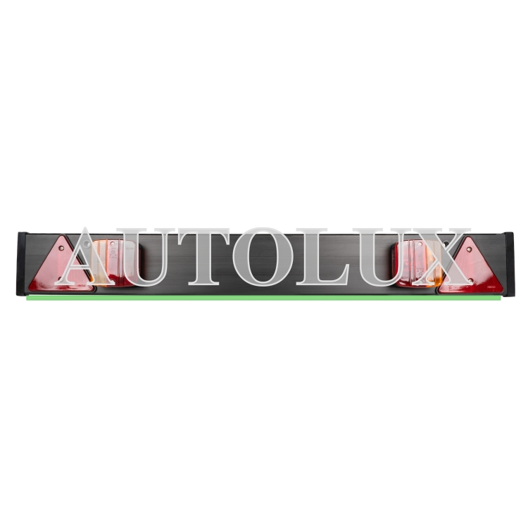 Barra para remolque 2 pilotos - catareflectantes triangulares - 1100x140mm. Referencia JBM: 50910.