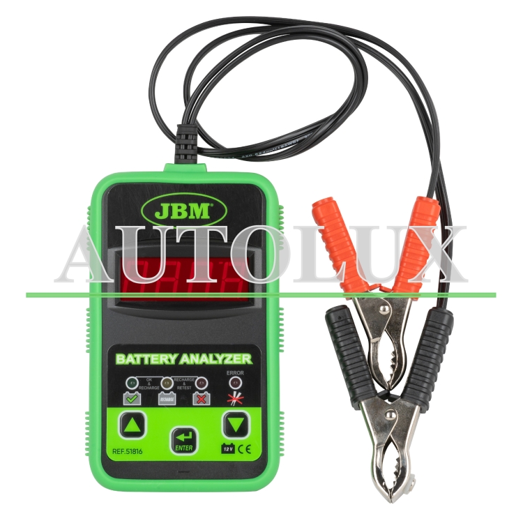 Comprobador de baterías digital. Referencia JBM: 51816.