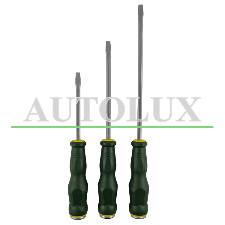 Set de 3 destornilladores planos. Referencia JBM: 51953.
