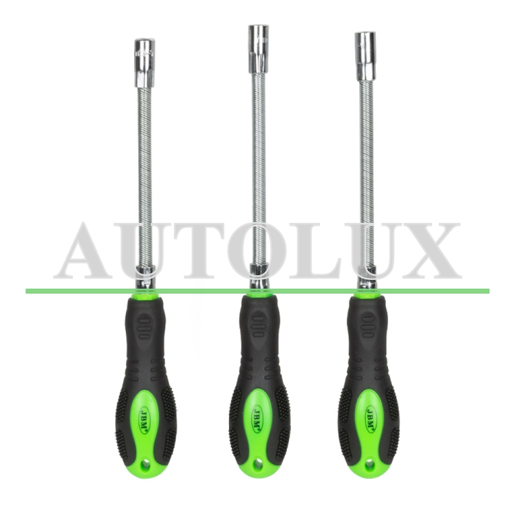 Juego de 3 destornilladores flexibles. Referencia JBM: 52169.