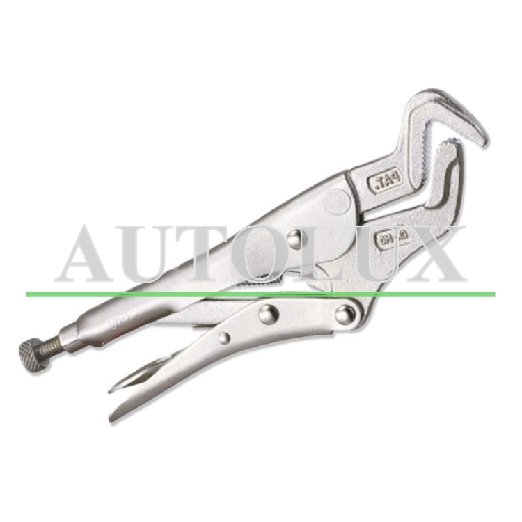 Alicate pico de loro curvado - dentado. Referencia JBM: 52387.