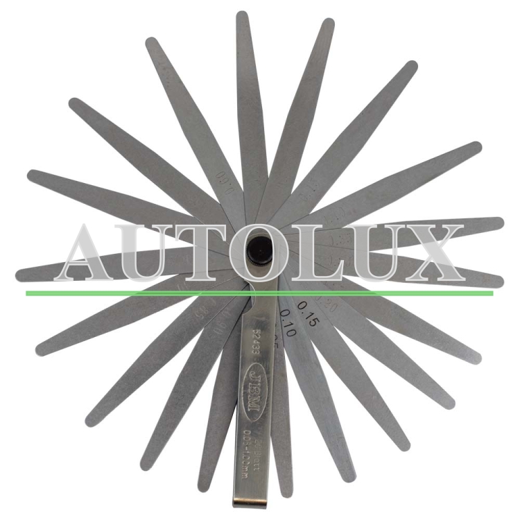 Juego de galgas / 20 hojas / 0.05-1.0 mm. Referencia JBM: 52433.