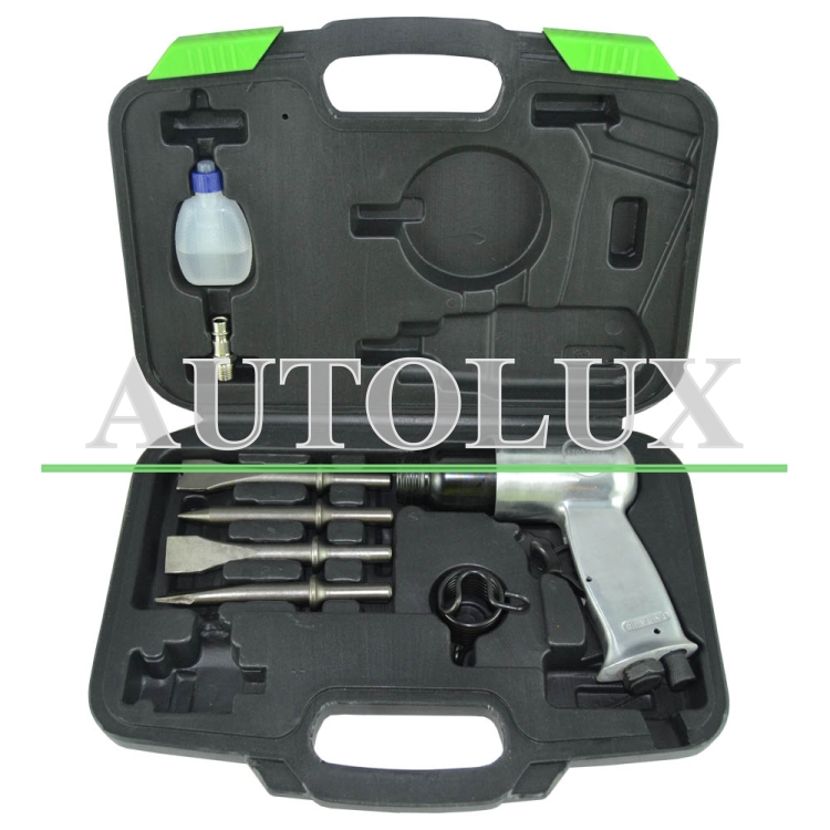 Estuche herramientas martillo neumático 9 piezas. Referencia JBM: 52718.