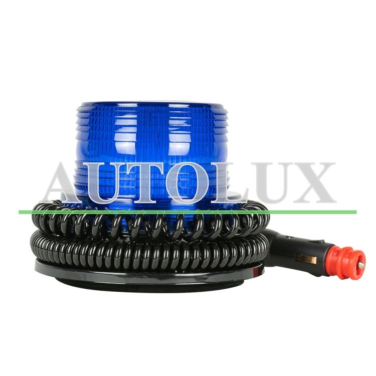 Girofaro destellante rotativo perfil bajo - azul. Referencia JBM: 52828.