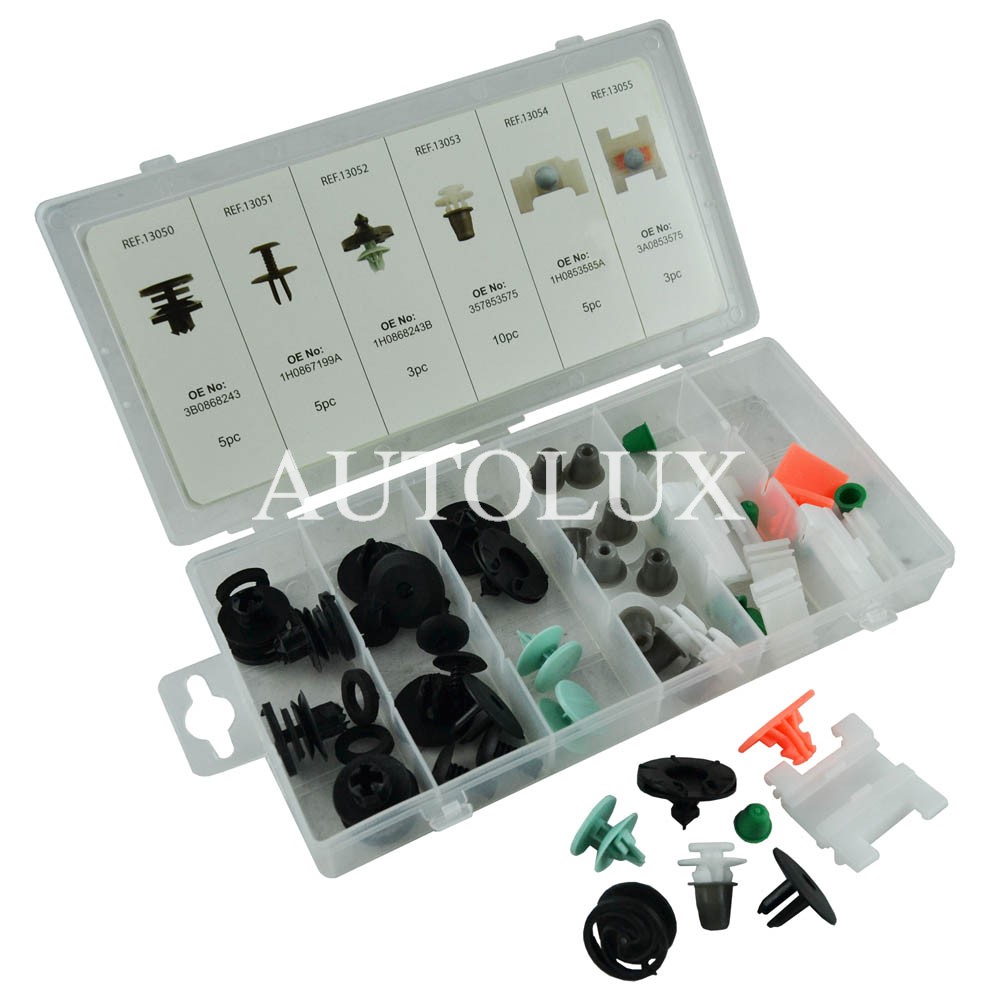 Estuche de clips plasticos audi 31 clips Estuche de clips plasticos audi 31 clips. Referencia JBM: 52890.