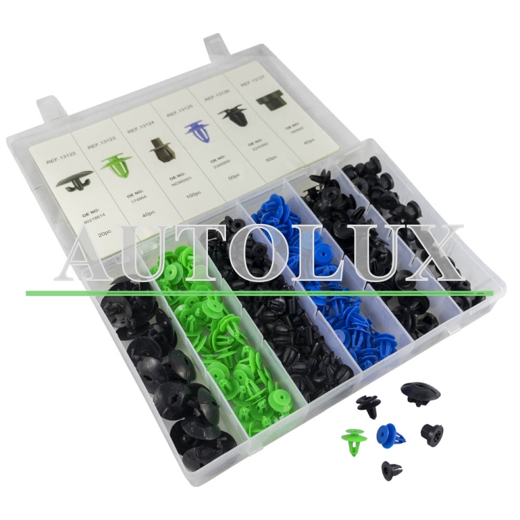 Estuche de clips plasticos opel 300 clips. Referencia JBM: 52898.