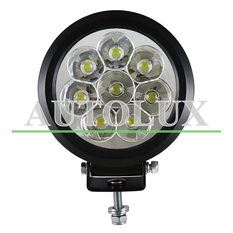 Faro de trabajo de 8 leds 80w redondo luz concentrada. Referencia JBM: 53051.