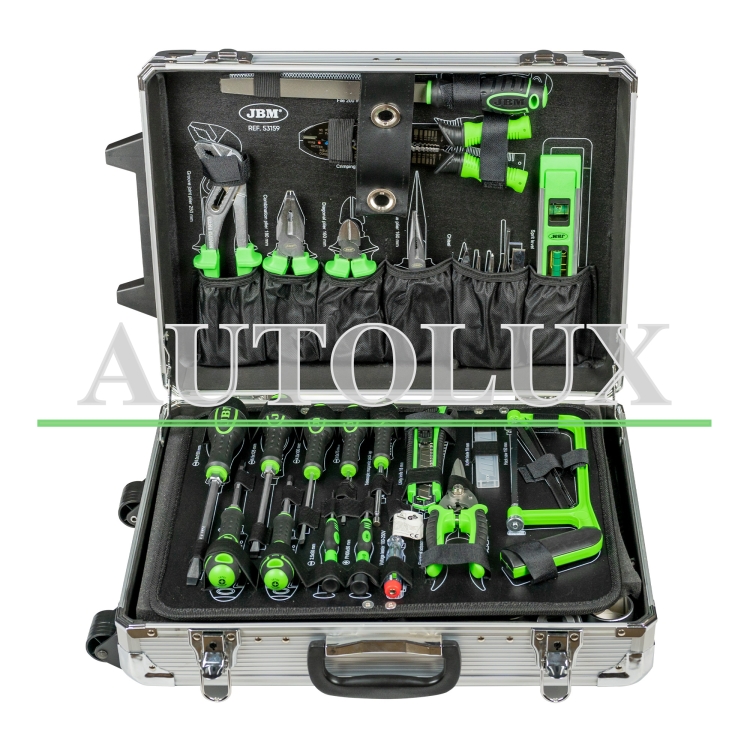 Estuche de herramientas aluminio 159 piezas. Referencia JBM: 53159.