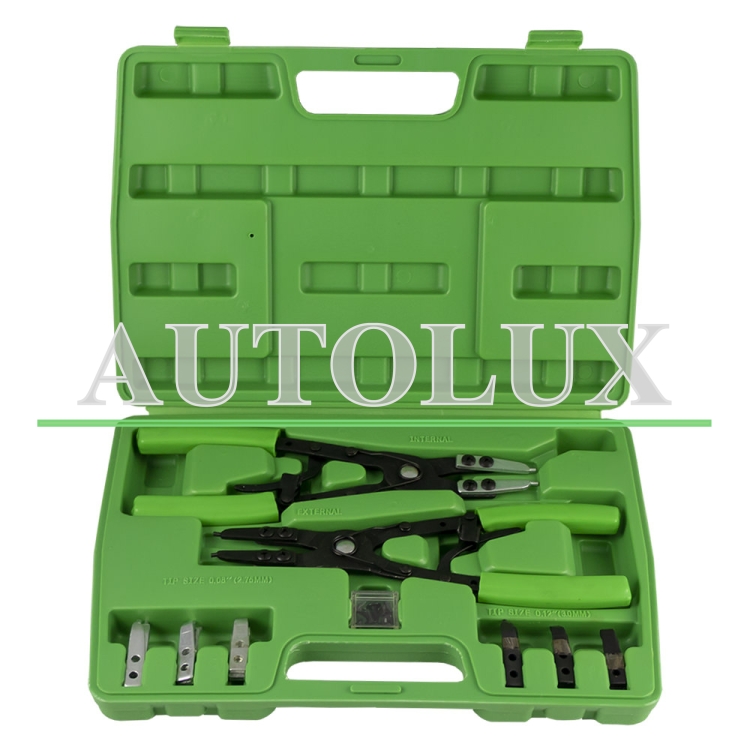 Set alicates seeger con punta intercambiable 15 piezas. Referencia JBM: 53389.