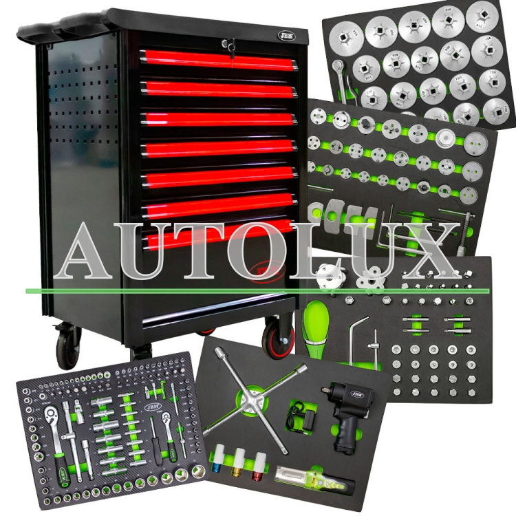 Carro de herramientas 7 cajones- especial mantenimiento vehículo - rojo. Referencia JBM: 53556.